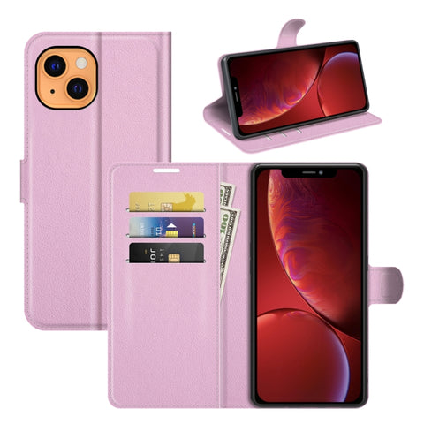 For iPhone 13 Litchi Texture Horizontal Flip Protective Case with Holder & Card Slots & Wallet, For iPhone 13