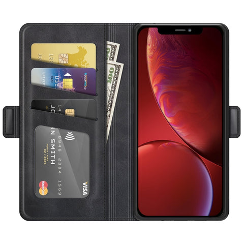 Dual-side Magnetic Buckle Horizontal Flip Leather Case with Holder & Card Slots & Wallet for iPhone 13