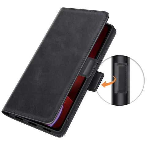 Dual-side Magnetic Buckle Horizontal Flip Leather Case with Holder & Card Slots & Wallet for iPhone 13