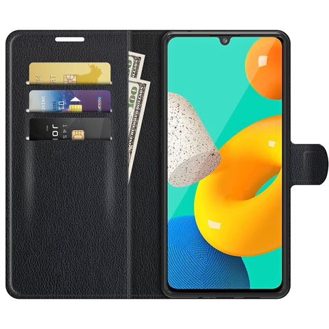 For Samsung Galaxy M32 Litchi Texture Horizontal Flip Protective Case with Holder & Card Slots & Wallet, For Galaxy M32