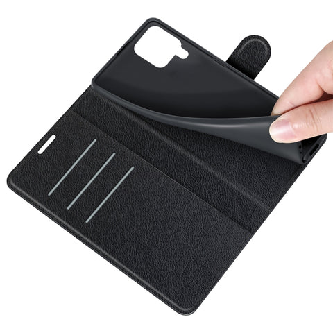For Samsung Galaxy M32 Litchi Texture Horizontal Flip Protective Case with Holder & Card Slots & Wallet, For Galaxy M32