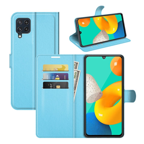 For Samsung Galaxy M32 Litchi Texture Horizontal Flip Protective Case with Holder & Card Slots & Wallet, For Galaxy M32