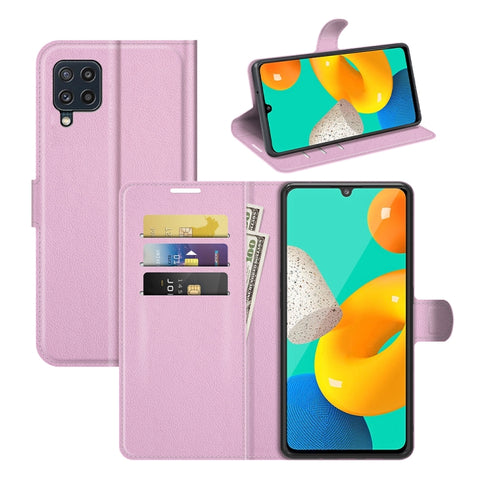 For Samsung Galaxy M32 Litchi Texture Horizontal Flip Protective Case with Holder & Card Slots & Wallet, For Galaxy M32
