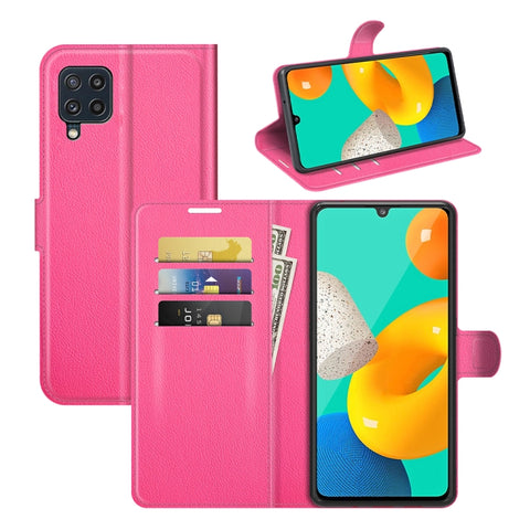 For Samsung Galaxy M32 Litchi Texture Horizontal Flip Protective Case with Holder & Card Slots & Wallet, For Galaxy M32
