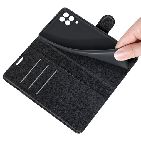 For Samsung Galaxy F12 / M12 Litchi Texture Horizontal Flip Protective Case with Holder & Card Slots & Wallet, For Galaxy F12 / M12