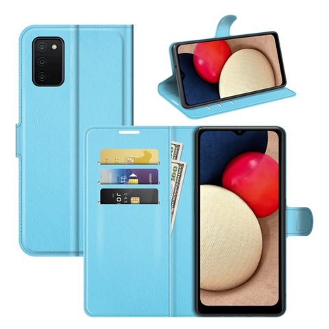 For Samsung Galaxy A03s Litchi Texture Horizontal Flip Protective Case with Holder & Card Slots & Wallet, For Galaxy A03s 166mm