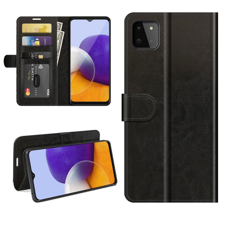 For Samsung Galaxy A22 5G R64 Texture Single Horizontal Flip Protective Case with Holder & Card Slots & Wallet& Photo Frame, For Samsung Glaxy A22 5G