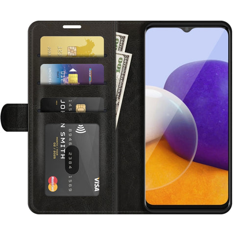 For Samsung Galaxy A22 5G R64 Texture Single Horizontal Flip Protective Case with Holder & Card Slots & Wallet& Photo Frame, For Samsung Glaxy A22 5G