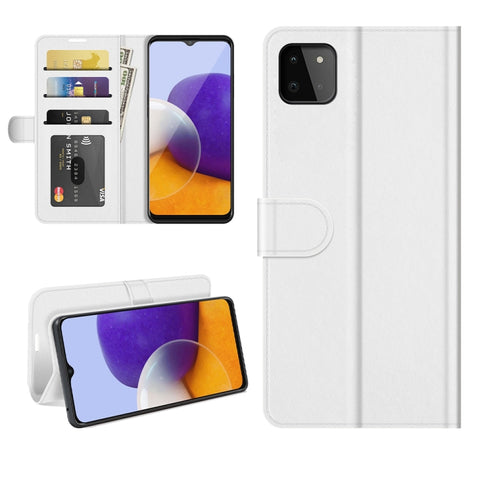 For Samsung Galaxy A22 5G R64 Texture Single Horizontal Flip Protective Case with Holder & Card Slots & Wallet& Photo Frame, For Samsung Glaxy A22 5G
