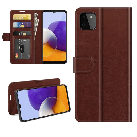 For Samsung Galaxy A22 5G R64 Texture Single Horizontal Flip Protective Case with Holder & Card Slots & Wallet& Photo Frame, For Samsung Glaxy A22 5G