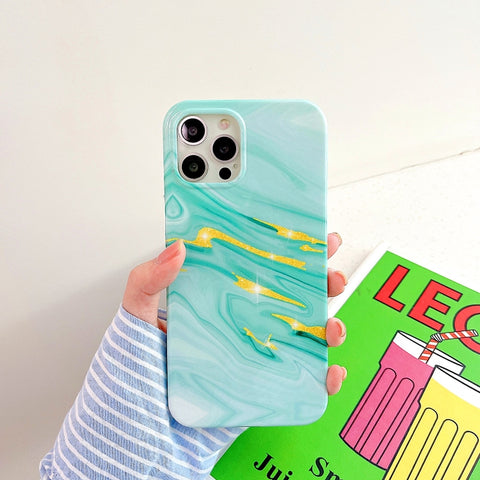 Thickened TPU Glazed Marble Mobile Phone Case, For iPhone 12 Pro Max, For iPhone 12 / 12 Pro, For iPhone 12 mini, For iPhone 11 Pro Max, For iPhone 11 Pro, For iPhone 11