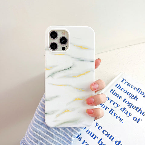 Thickened TPU Glazed Marble Mobile Phone Case, For iPhone 12 Pro Max, For iPhone 12 / 12 Pro, For iPhone 12 mini, For iPhone 11 Pro Max, For iPhone 11 Pro, For iPhone 11