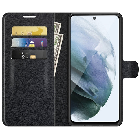 For Galaxy S21 FE Litchi Texture Horizontal Flip Protective Case with Holder & Card Slots & Wallet, For Galaxy S21 FE