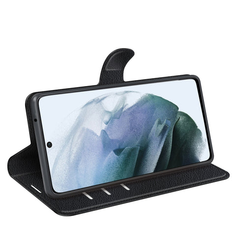 For Galaxy S21 FE Litchi Texture Horizontal Flip Protective Case with Holder & Card Slots & Wallet, For Galaxy S21 FE