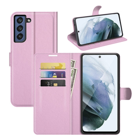 For Galaxy S21 FE Litchi Texture Horizontal Flip Protective Case with Holder & Card Slots & Wallet, For Galaxy S21 FE