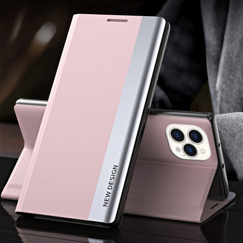 Side Electroplated Magnetic Ultra-Thin Horizontal Flip Leather Case with Holder, For iPhone 13 Pro Max, For  IPhone 13 Pro, For iPhone 13, For iPhone 13 mini