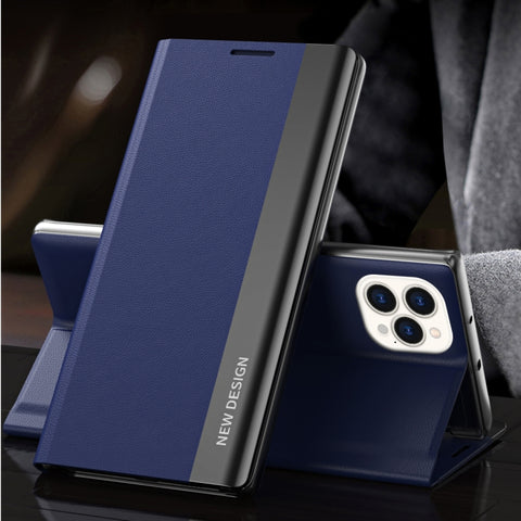 Side Electroplated Magnetic Ultra-Thin Horizontal Flip Leather Case with Holder, For iPhone 13 Pro Max, For  IPhone 13 Pro, For iPhone 13, For iPhone 13 mini