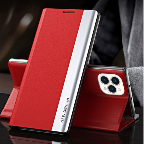 Side Electroplated Magnetic Ultra-Thin Horizontal Flip Leather Case with Holder, For iPhone 13 Pro Max, For  IPhone 13 Pro, For iPhone 13, For iPhone 13 mini