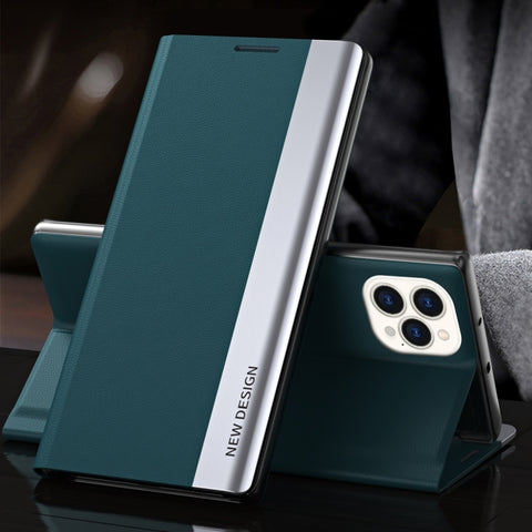 Side Electroplated Magnetic Ultra-Thin Horizontal Flip Leather Case with Holder, For iPhone 13 Pro Max, For  IPhone 13 Pro, For iPhone 13, For iPhone 13 mini