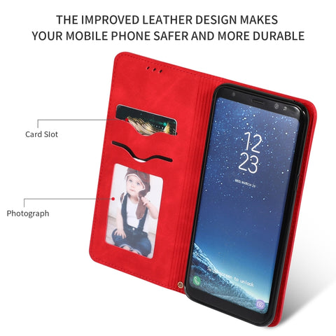 Retro Skin Feel Business Magnetic Horizontal Flip Leather Case for Samsung Galaxy S8 Plus, For Galaxy S8+