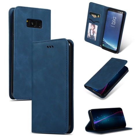 Retro Skin Feel Business Magnetic Horizontal Flip Leather Case for Samsung Galaxy S8 Plus, For Galaxy S8+