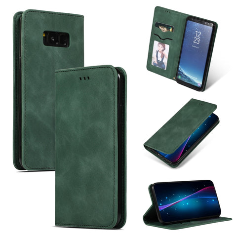 Retro Skin Feel Business Magnetic Horizontal Flip Leather Case for Samsung Galaxy S8 Plus, For Galaxy S8+