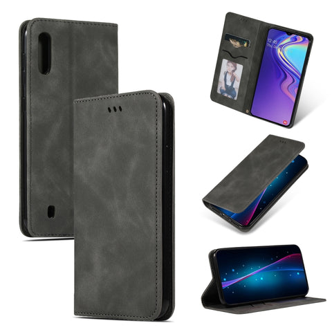 Retro Skin Feel Business Magnetic Horizontal Flip Leather Case for Samsung Galaxy M10三星, For Galaxy M10