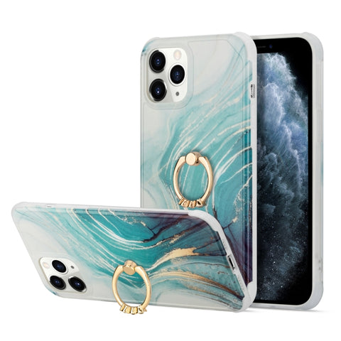 Four Corners Shocproof Flow Gold Marble IMD Back Cover Case with Metal Rhinestone Ring, For  iPhone 13 Pro Max, For  iPhone 13 Pro, For  iPhone 13, For iPhone 13 mini