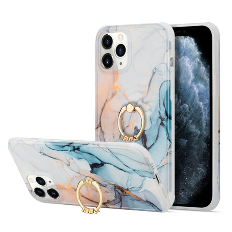 Four Corners Shocproof Flow Gold Marble IMD Back Cover Case with Metal Rhinestone Ring, For  iPhone 13 Pro Max, For  iPhone 13 Pro, For  iPhone 13, For iPhone 13 mini