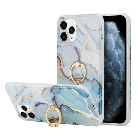 Four Corners Shocproof Flow Gold Marble IMD Back Cover Case with Metal Rhinestone Ring, For  iPhone 13 Pro Max, For  iPhone 13 Pro, For  iPhone 13, For iPhone 13 mini
