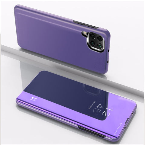 Plated Mirror Horizontal Flip Leather Case with Holder, For Samsung Galaxy A22 4G, For Samsung Galaxy A22 5G