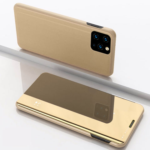 Plated Mirror Horizontal Flip Leather Case with Holder, For Samsung Galaxy A22 4G, For Samsung Galaxy A22 5G