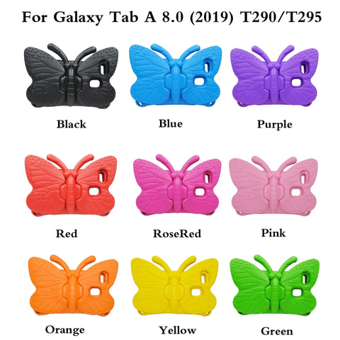 Butterfly Bracket Style EVA Children Falling Proof Cover Protective Case, For Galaxy Tab A 8.0 2019 T290 / T295