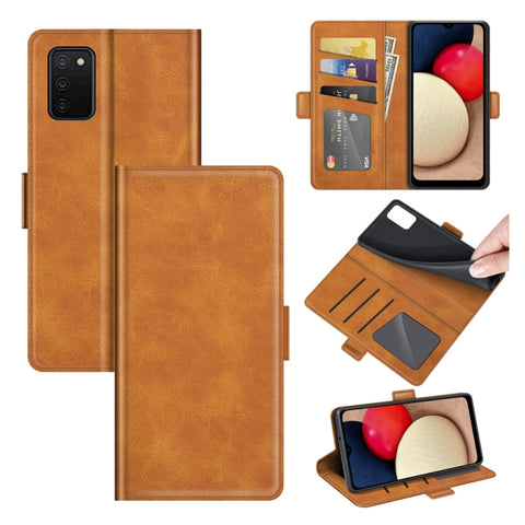 For Samsung Galaxy A03s 164mm EU Version Dual-side Magnetic Buckle Horizontal Flip Leather Case with Holder & Card Slots & Wallet, For Galaxy A03s 164mm EU Version, For Galaxy A03s 164mm