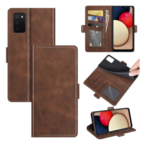 For Samsung Galaxy A03s 164mm EU Version Dual-side Magnetic Buckle Horizontal Flip Leather Case with Holder & Card Slots & Wallet, For Galaxy A03s 164mm EU Version, For Galaxy A03s 164mm
