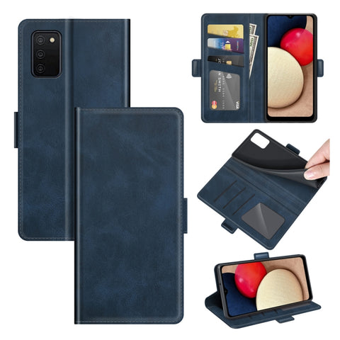 For Samsung Galaxy A03s 164mm EU Version Dual-side Magnetic Buckle Horizontal Flip Leather Case with Holder & Card Slots & Wallet, For Galaxy A03s 164mm EU Version, For Galaxy A03s 164mm