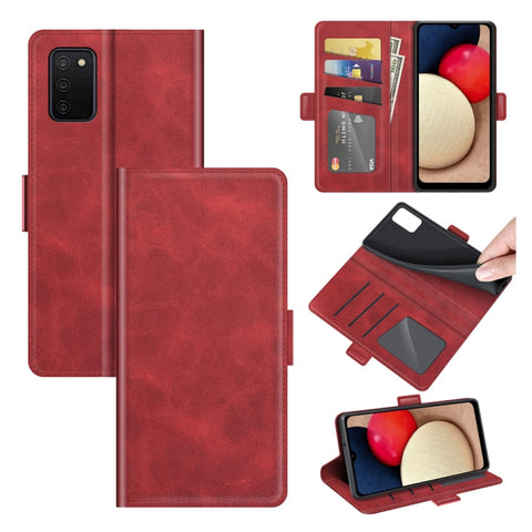 For Samsung Galaxy A03s 164mm EU Version Dual-side Magnetic Buckle Horizontal Flip Leather Case with Holder & Card Slots & Wallet, For Galaxy A03s 164mm EU Version, For Galaxy A03s 164mm