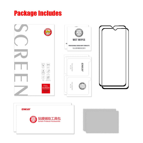 2 PCS ENKAY Hat-Prince Full Glue Tempered Glass 6D Full Coverage Anti-scratch Protector, For Samsung Galaxy A03s 164mm(2pcs), For Samsung Galaxy A03s 166mm(2pcs), For Samsung Galaxy A22 4G(2pcs), For Samsung Galaxy A22 5G(2pcs)                         ...