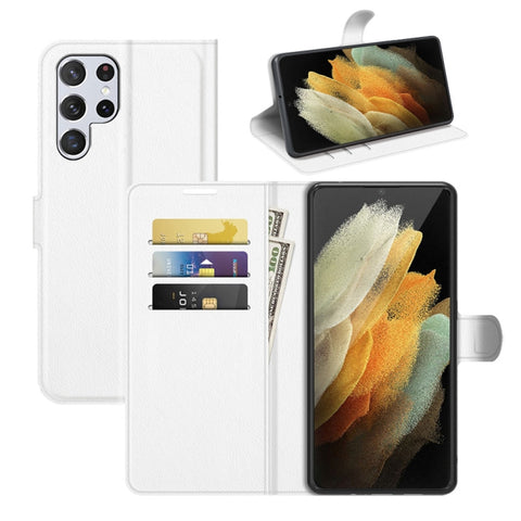 For Samsung Galaxy S22 Ultra 5G Litchi Texture Horizontal Flip Protective Case with Holder & Card Slots & Wallet, For Galaxy S22 Ultra 5G