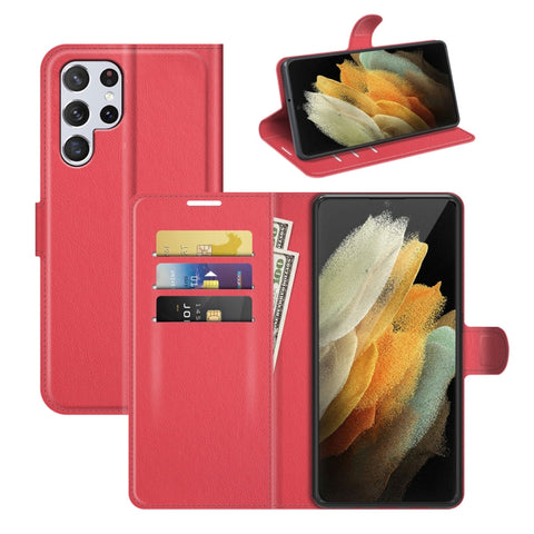 For Samsung Galaxy S22 Ultra 5G Litchi Texture Horizontal Flip Protective Case with Holder & Card Slots & Wallet, For Galaxy S22 Ultra 5G