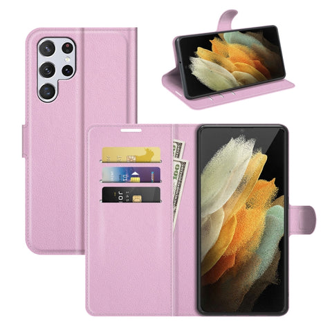 For Samsung Galaxy S22 Ultra 5G Litchi Texture Horizontal Flip Protective Case with Holder & Card Slots & Wallet, For Galaxy S22 Ultra 5G