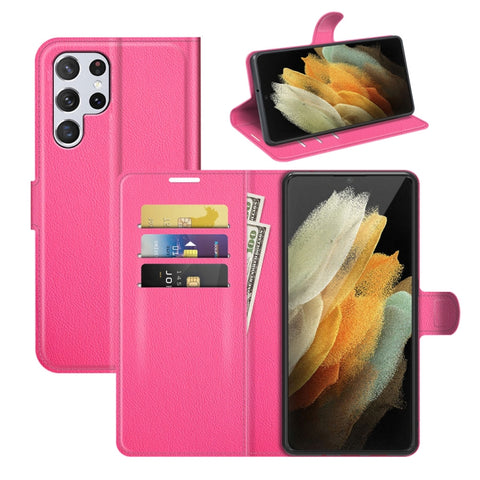 For Samsung Galaxy S22 Ultra 5G Litchi Texture Horizontal Flip Protective Case with Holder & Card Slots & Wallet, For Galaxy S22 Ultra 5G