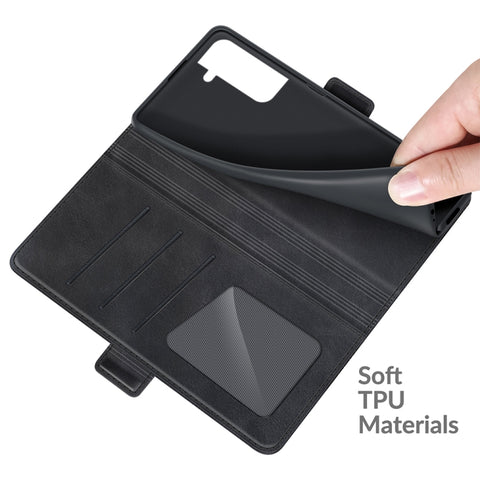 For Samsung Galaxy S22+ 5G Dual-side Magnetic Buckle Horizontal Flip Leather Case with Holder & Card Slots & Wallet, For Samsung Galaxy S22+ 5G