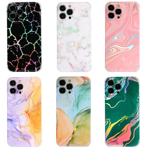 Laser Marble TPU Phone Case, For iPhone 13 Pro Max, For iPhone 13 Pro, For iPhone 13, For iPhone 12 Pro Max, For iPhone 12, For iPhone 11 Pro Max, For iPhone 11 Pro, For iPhone 11