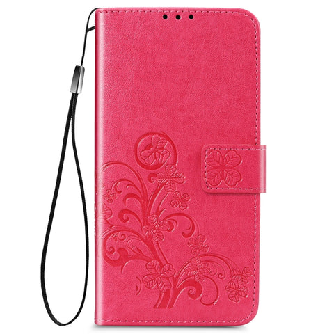 Four-leaf Clasp Embossed Leather Phone Case with Lanyard & Card Slot & Wallet & Bracket Function, For Samsung Galaxy S22 5G, For Samsung Galaxy S22+ 5G, For Samsung Galaxy S22 Ultra 5G, For Samsung Galaxy M52  5G, For Samsung Galaxy A13 5G