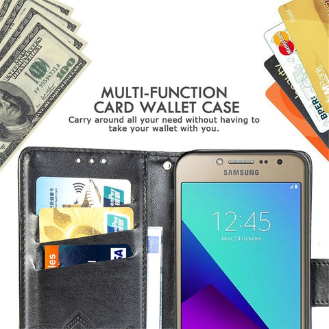 Butterfly Love Flowers Embossing Horizontal Flip Leather Case For Samsung J2 PRIME G530 with Holder & Card Slots & Wallet & Lanyard, For Galaxy J2 Prime