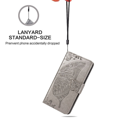 Butterfly Love Flowers Embossing Horizontal Flip Leather Case For Samsung J2 PRIME G530 with Holder & Card Slots & Wallet & Lanyard, For Galaxy J2 Prime