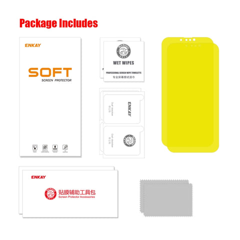 2 PCS ENKAY Full Glue Explosion-proof Hydrogel Film For iPhone 13 Pro Max, For iPhone 13 Pro Max(2 PCS)