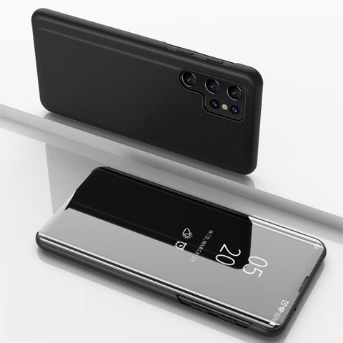 Plated Mirror Horizontal Flip Leather Case with Holder, For Samsung Galaxy S22 5G, For Samsung Galaxy S22 Plus 5G, For Samsung Galaxy S22 Ultra 5G