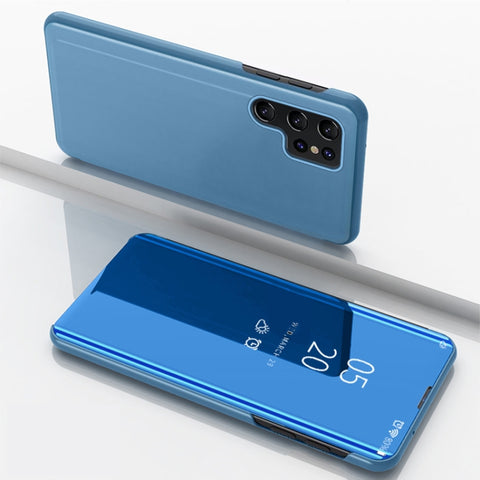 Plated Mirror Horizontal Flip Leather Case with Holder, For Samsung Galaxy S22 5G, For Samsung Galaxy S22 Plus 5G, For Samsung Galaxy S22 Ultra 5G